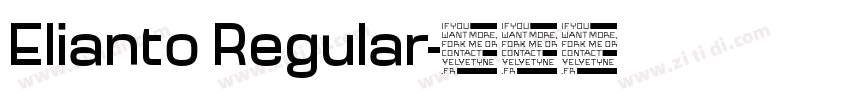 Elianto Regular字体转换